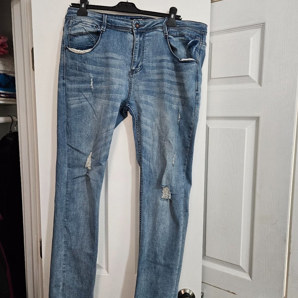 Jeans by XIOS, 38 w & 32L slim straight legs